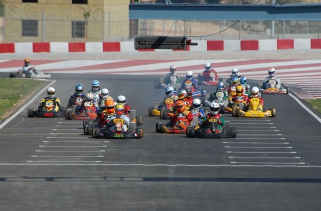  Starting grid in karting competition 